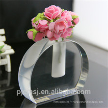 vase de fleur en cristal de forme d&#39;ellipse pour la maison ou la décoration de mariage